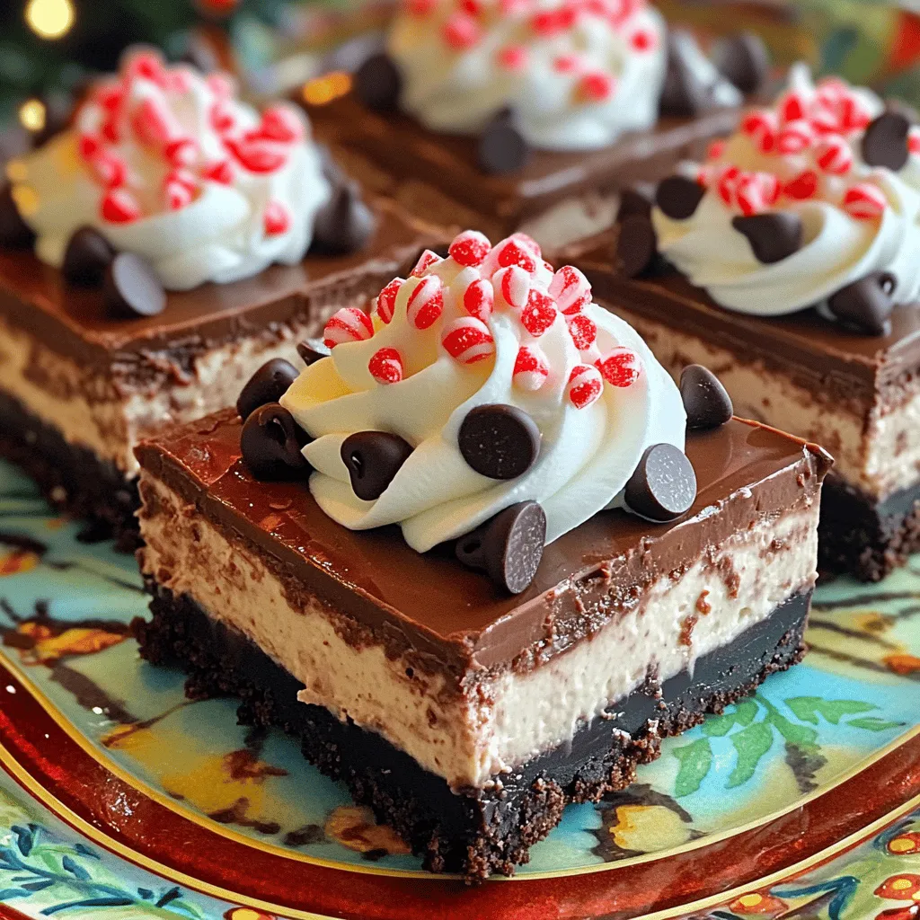 Chocolate Peppermint Cheesecake Bars Irresistible Treat