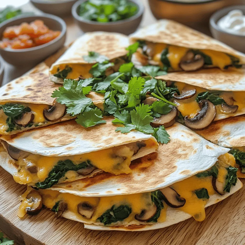 Mouthwatering Mushroom and Spinach Quesadillas Recipe