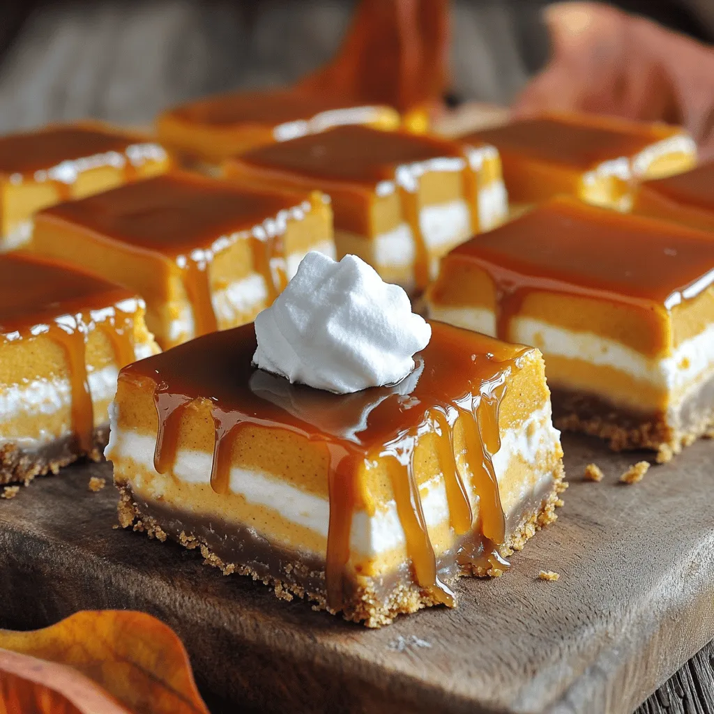 Caramelized Pumpkin Cheesecake Bars Delightful Treat