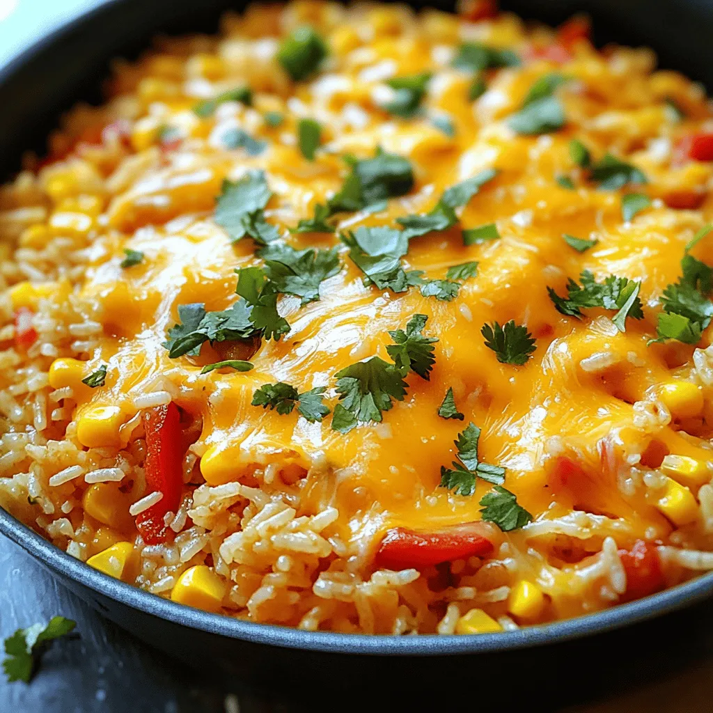 Cheesy Tex-Mex Rice Skillet Delicious and Easy Meal