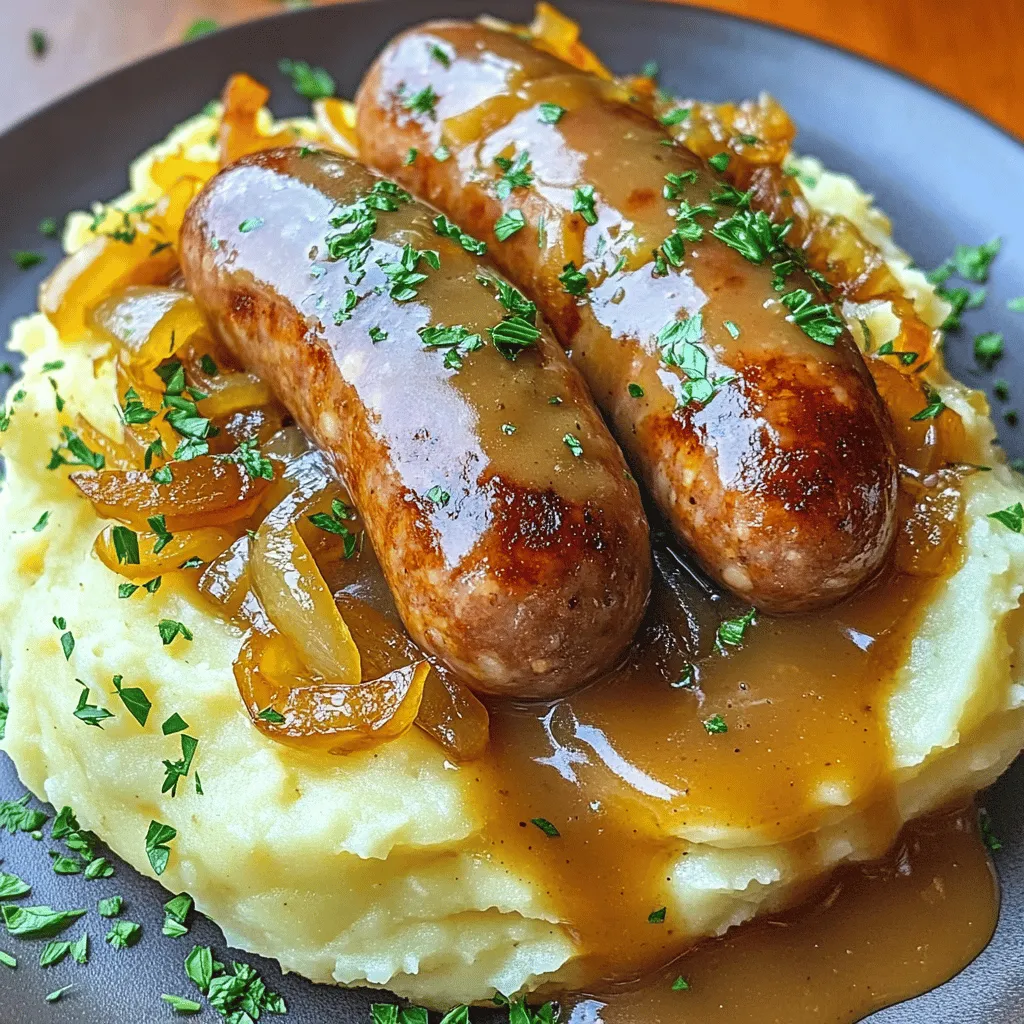 - 4 high-quality pork sausages - 500g Yukon Gold potatoes - 150ml whole milk - 50g unsalted butter