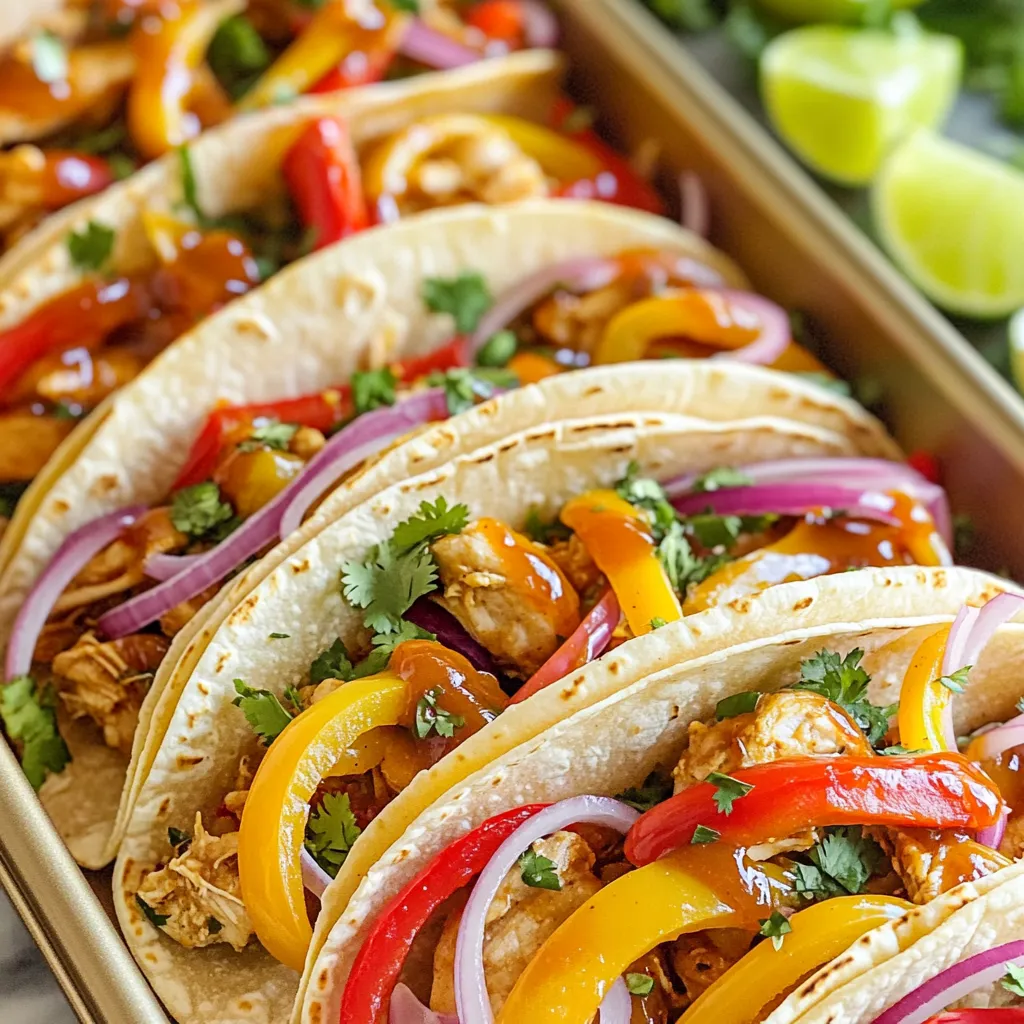 Savory Sheet Pan Sweet Chili Chicken Tacos Delight