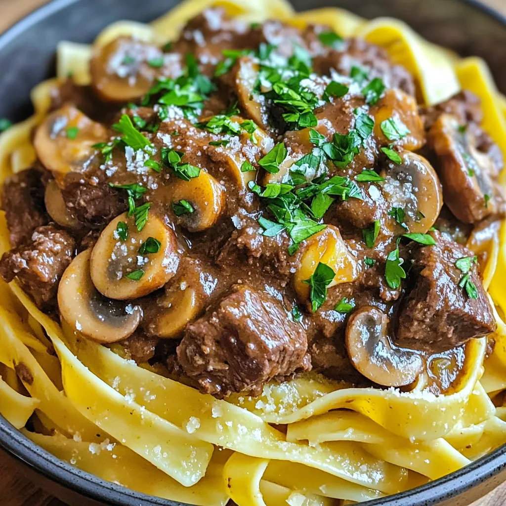 Savory Slow Cooker Beef Mushroom Ragu Delight