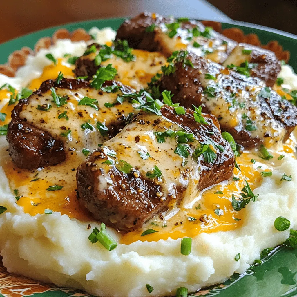 Juicy Steak Bites in Garlic Herb Butter with Potatoes