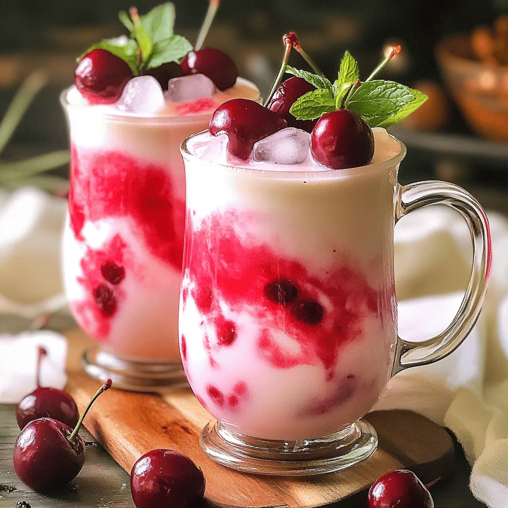 Cherry Earl Grey Milk Tea Refreshing and Flavorful Drink