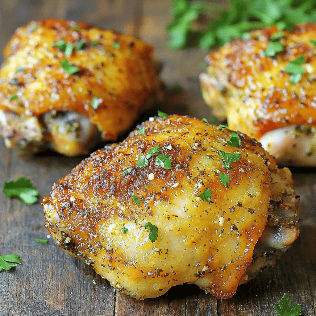 Garlic Parmesan Air Fryer Chicken Thighs Delight