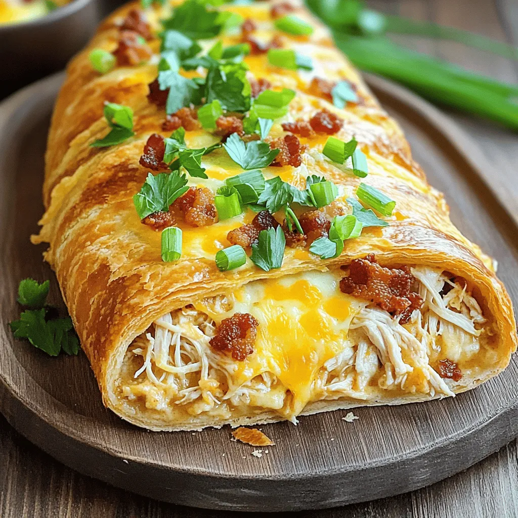 Savory Chicken Bacon Ranch Stromboli Easy Recipe