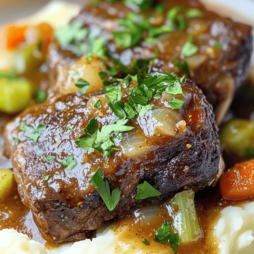 To make delicious braised short ribs, you need a few key ingredients. First, get 3 pounds of beef short ribs. Bone-in ribs add great flavor and tenderness. You will also need olive oil, onion, garlic, carrots, and celery. These vegetables help build a rich taste.