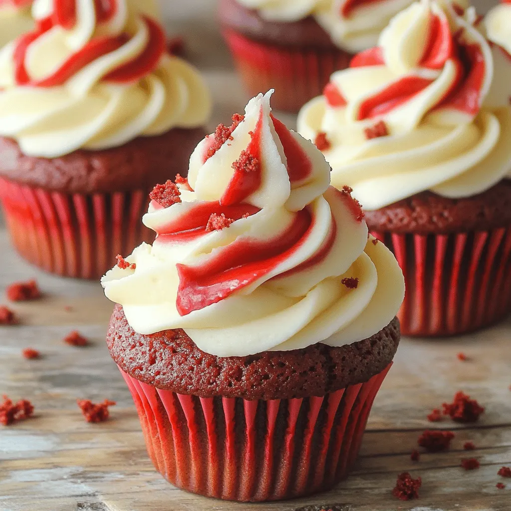 Red velvet marble cupcakes are a fun twist on a classic treat. They mix the rich, red velvet taste with a creamy vanilla flavor. This combo creates a lovely marbled look that is both pretty and tasty.