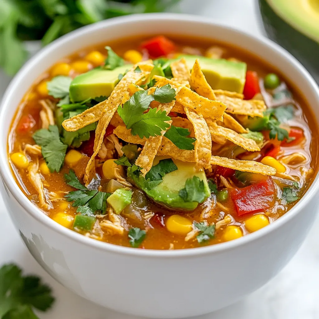 Savory Instant Pot Chicken Tortilla Soup Recipe