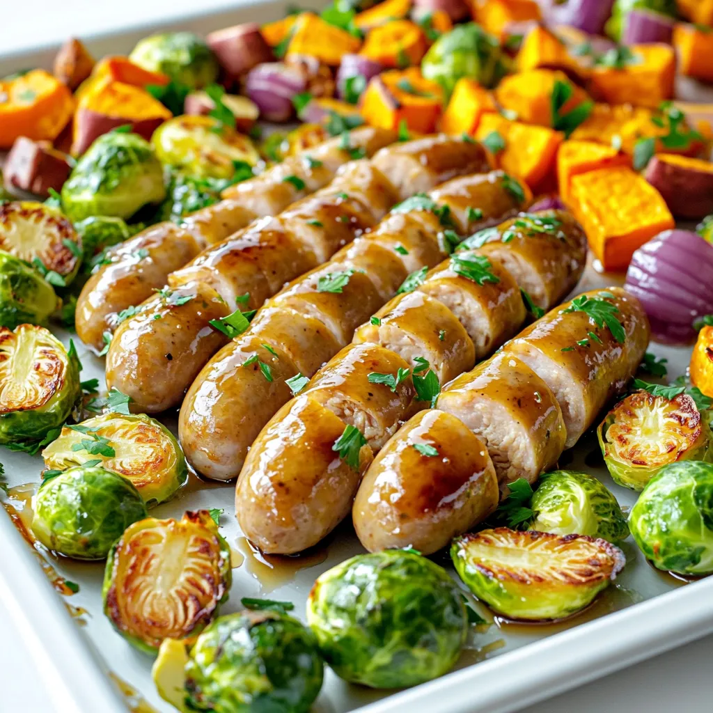 Maple Glazed Chicken Sausage Sheet-Pan Delight