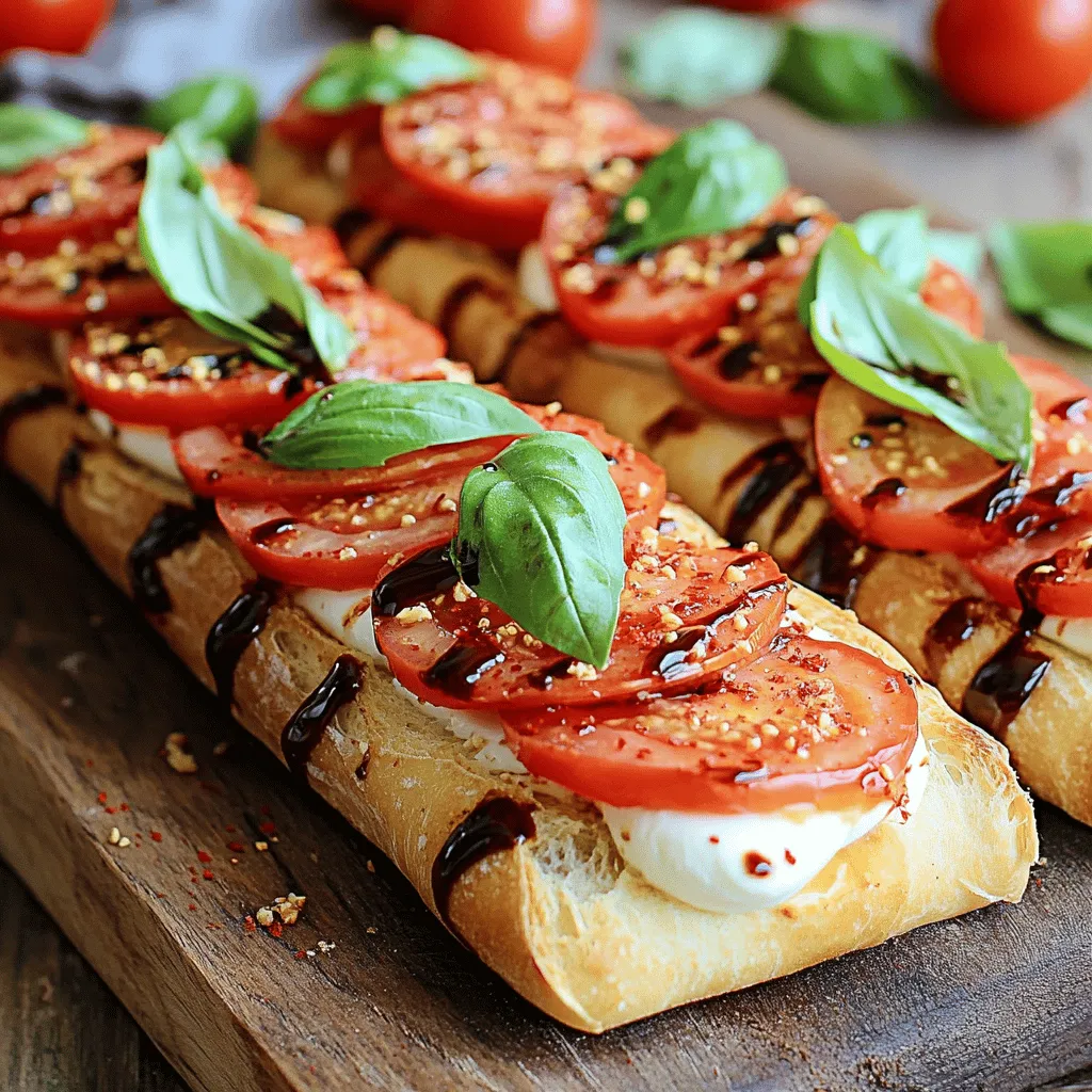 Spicy Caprese Baguettes are a lively twist on the classic Caprese sandwich. This dish blends fresh flavors with a kick. You can easily make them at home.