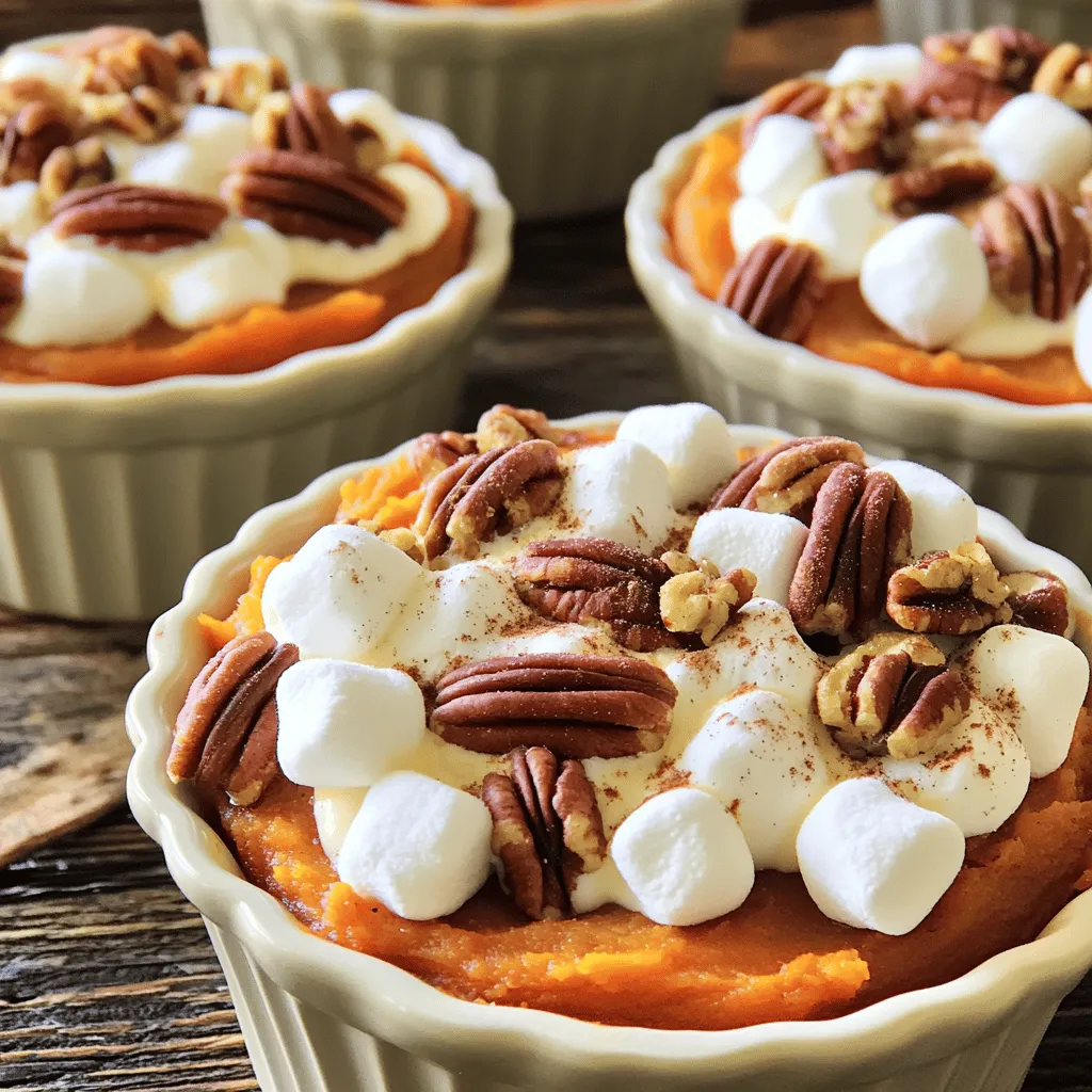 To make sweet potato casserole with marshmallows, you need a few key ingredients. The main base is four medium sweet potatoes, which you should peel and cube. You will also need half a cup of brown sugar to add sweetness. Unsalted butter is a must; use a quarter cup of it, melted. You’ll need a quarter cup of milk and one teaspoon of vanilla extract to add creaminess and flavor. Spices like ground cinnamon and ground nutmeg, along with a bit of salt, enhance the taste. Finally, one and a half cups of mini marshmallows top off this sweet dish.