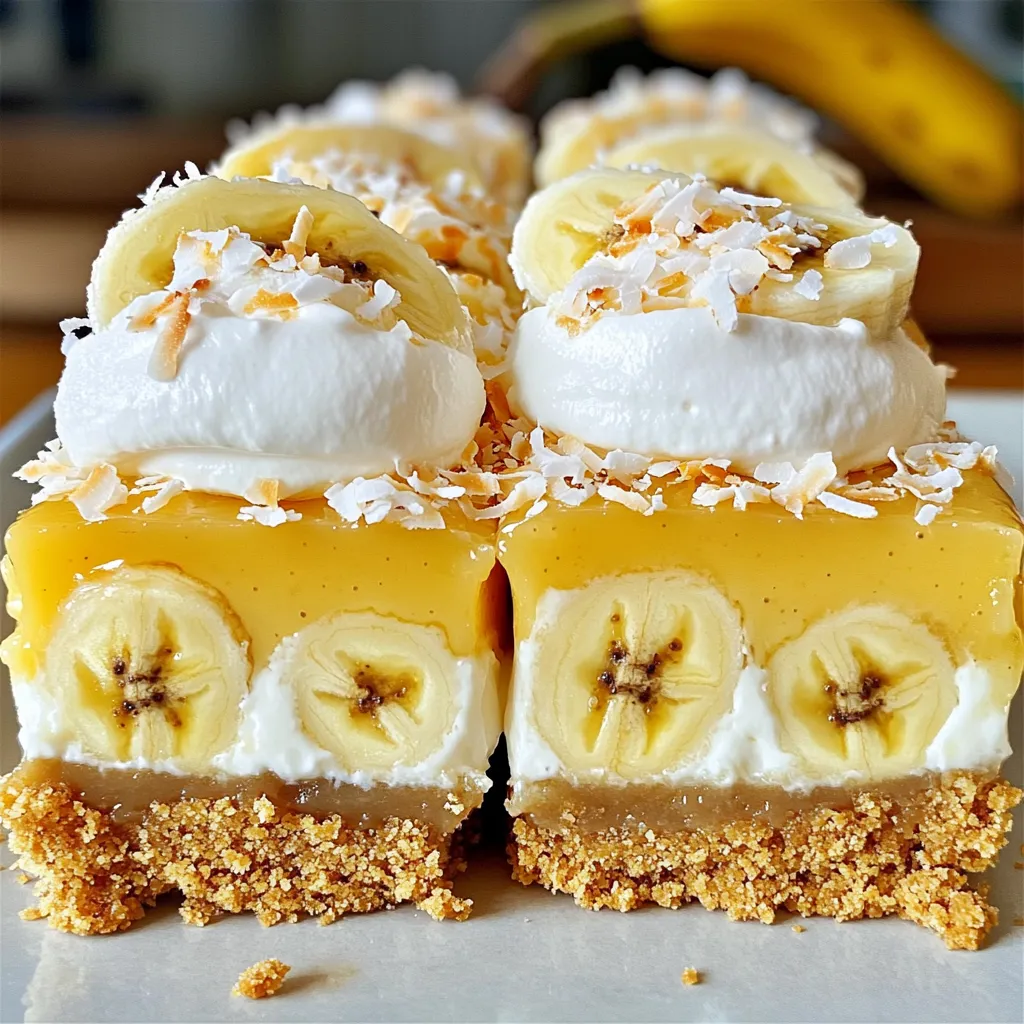 Caramelized Banana Cream Pie Bars Delightful Treat