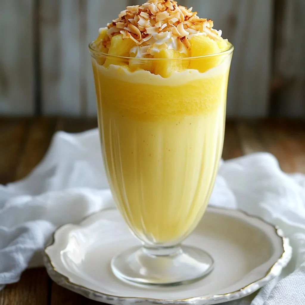 Tropical Pineapple Coconut Smoothie Refreshing Delight