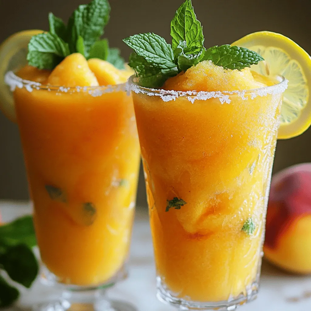 Peach Lemonade Slush Recipe Refreshing Summer Drink