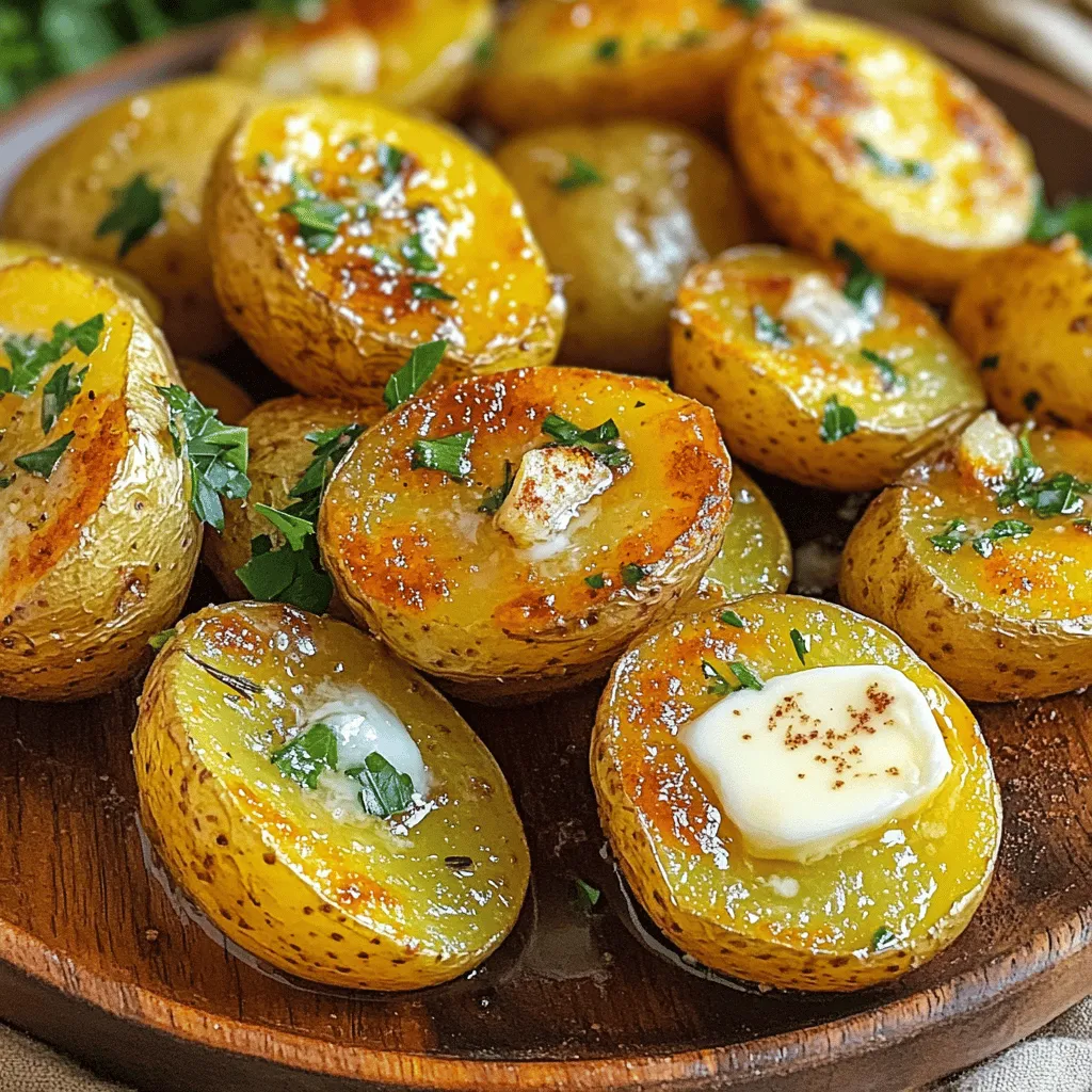 Air Fryer Garlic Butter Potatoes Savory and Crispy Snack
