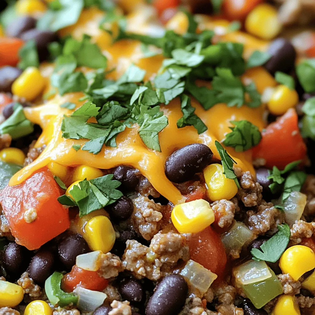 The Beefy Cattle Drive Casserole is rich and filling. You need simple ingredients to make it. Start with 1 pound of ground beef. This gives the dish its hearty base. Next, chop 1 cup of onion and 1 cup of bell pepper. These add great flavor and color. Don