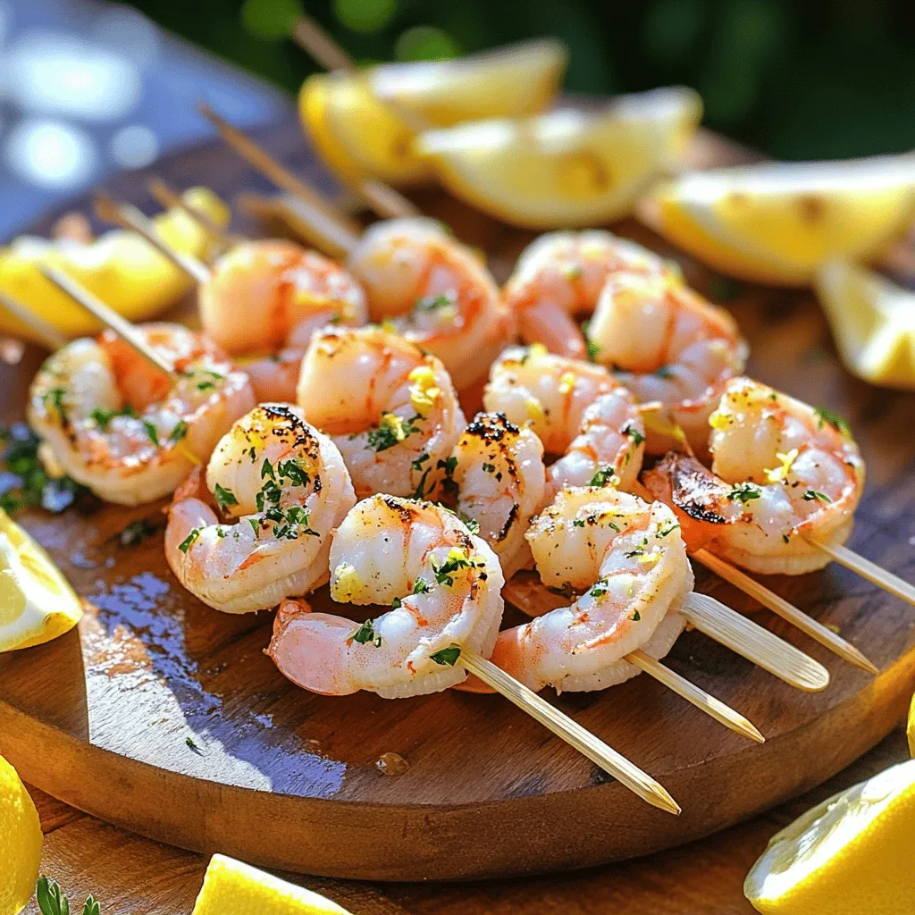 The key to a great lemon herb grilled shrimp recipe lies in fresh ingredients. First, you need one pound of large shrimp. Make sure they are peeled and deveined for the best taste.