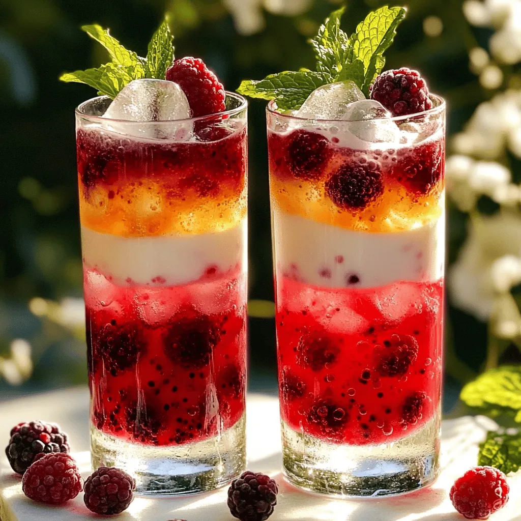 Berry Italian Cream Soda Refreshing Summer Drink