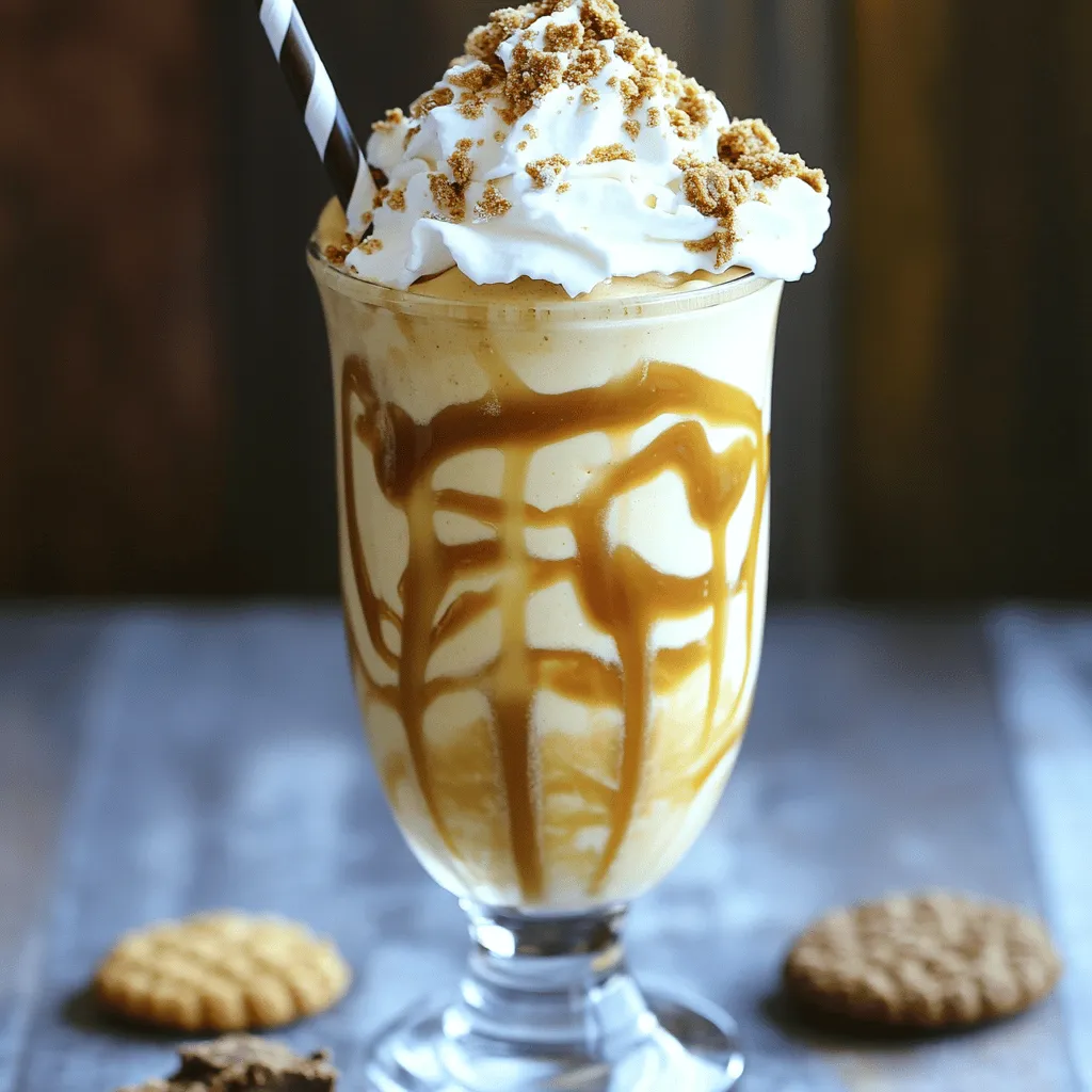 Making a creamy Biscoff cookie butter milkshake is easy and fun. The key ingredients are simple yet delightful.