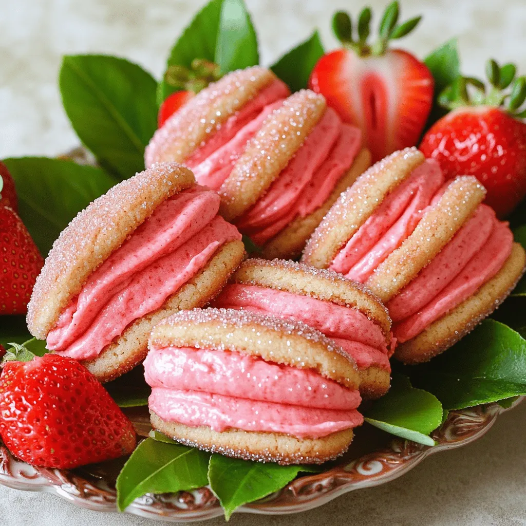 Strawberry Cake Sandwich Cookies Simple and Tasty Treat