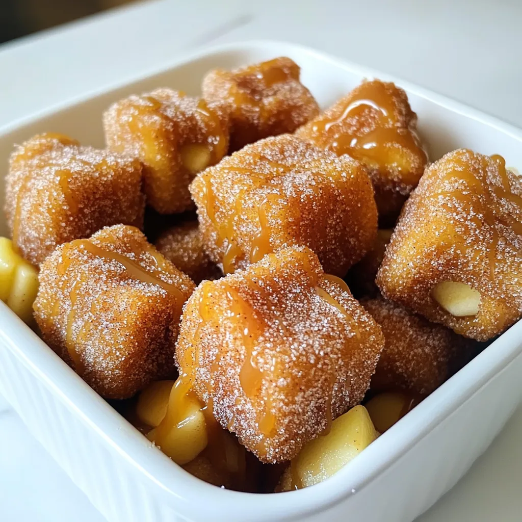 Caramel Apple Churro Bites with Cinnamon Sugar Delight