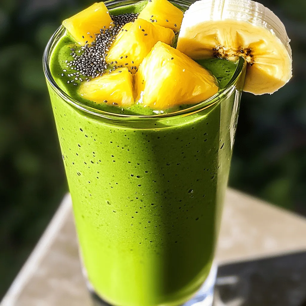 Pineapple Banana Green Smoothie Refreshing and Healthy