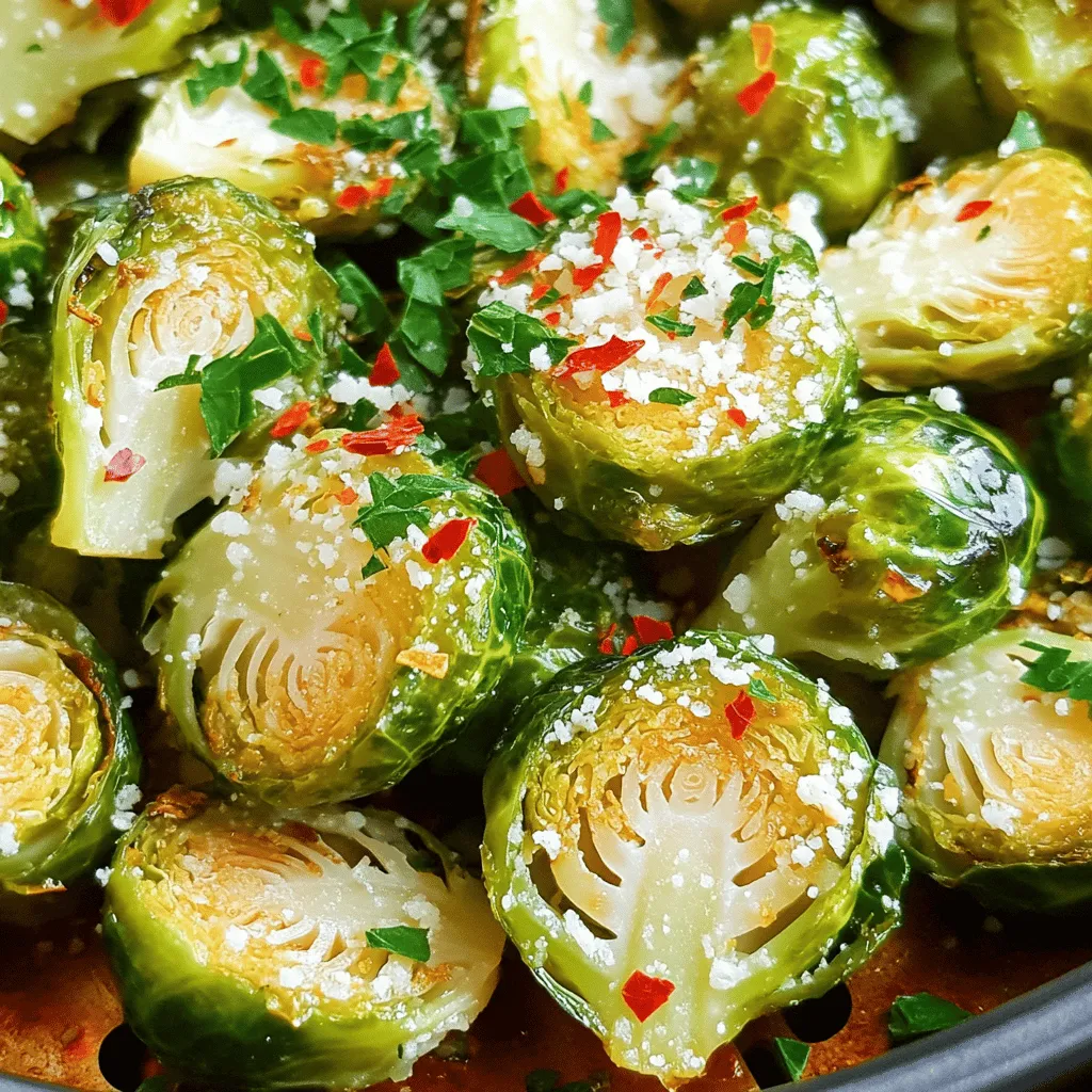 Air Fryer Garlic Parmesan Brussels Sprouts Simple Recipe