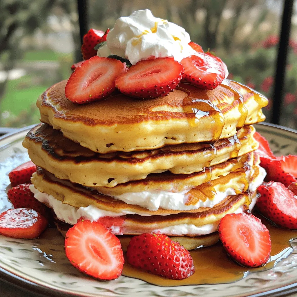 Strawberry Cheesecake Pancakes Delicious Breakfast Treat