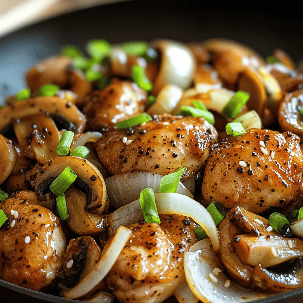 Black Pepper Chicken with Mushrooms Recipe Delight