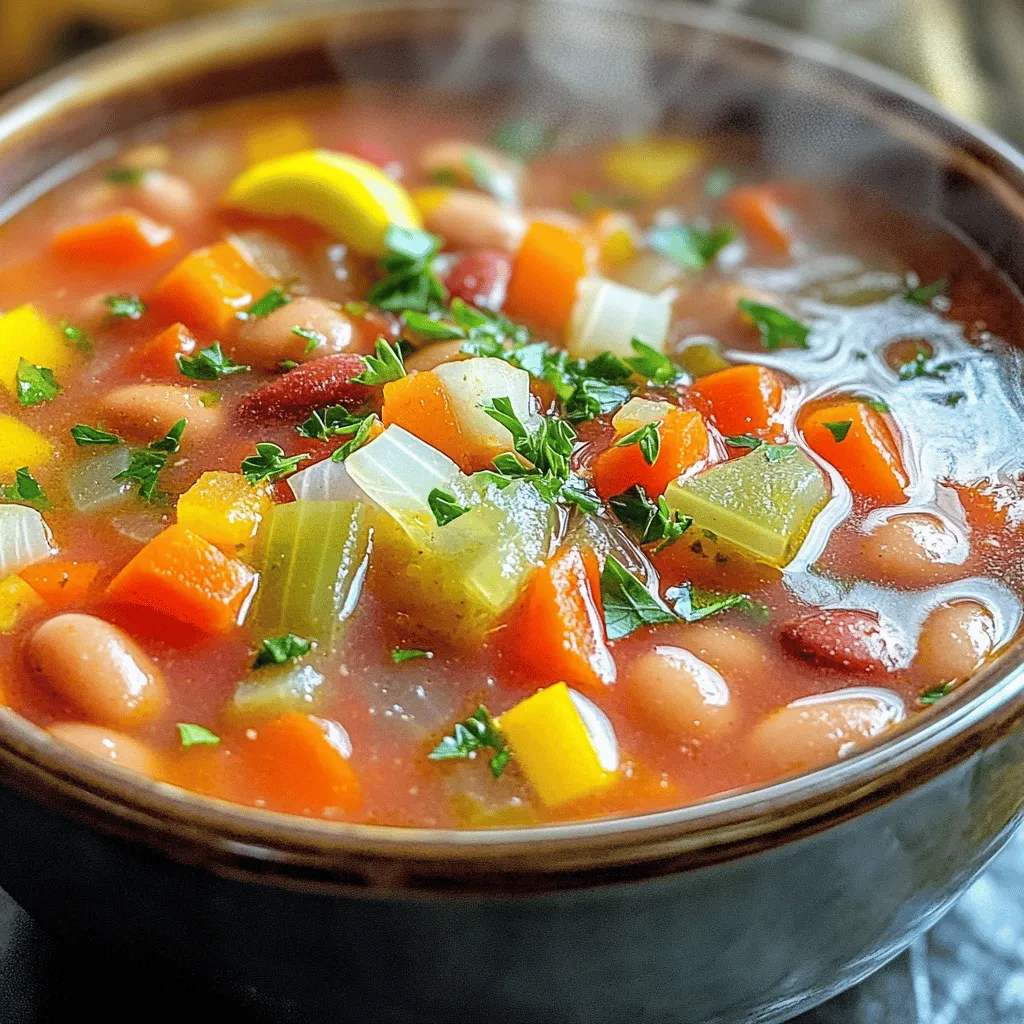 Savory Mediterranean Bean Soup Delight in Simple Steps