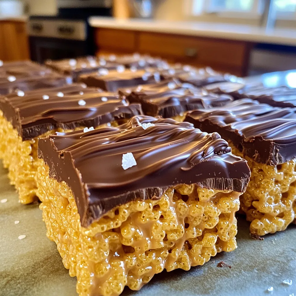 Chocolate Peanut Butter Rice Krispie Treats Delightful Snack