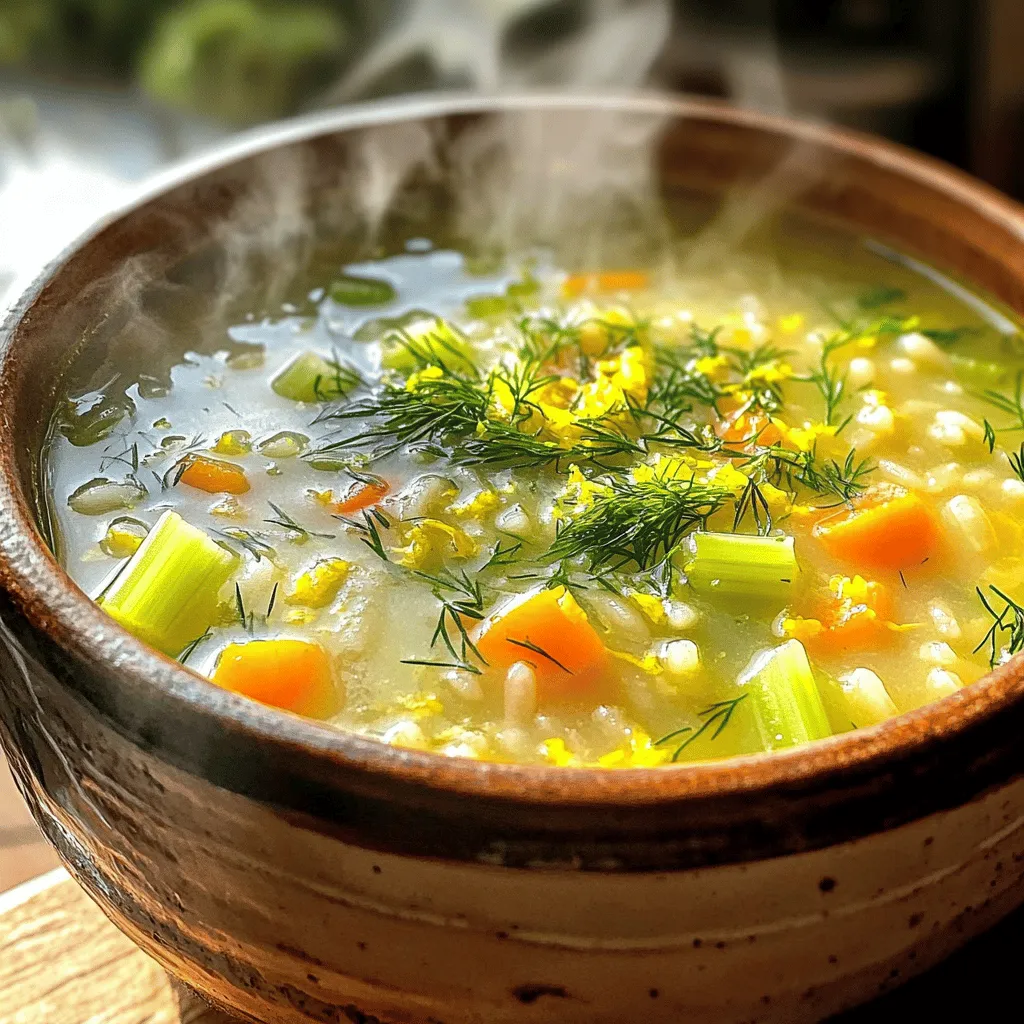 Greek Lemon Rice Soup Delightful and Easy Recipe