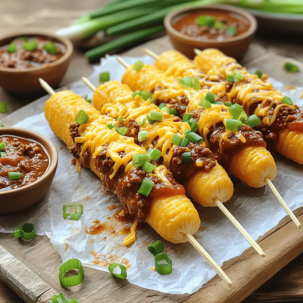 Chili cheese corn dogs are a favorite for many reasons. First, they combine two delicious foods: corn dogs and chili. The soft, fluffy batter wraps around a juicy hot dog. Then, it