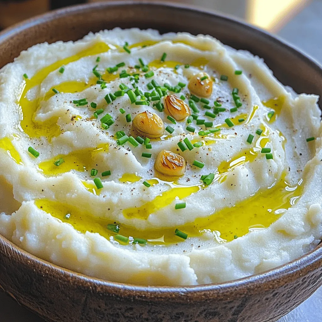 Roasted Garlic Mashed Cauliflower Creamy Comfort Dish