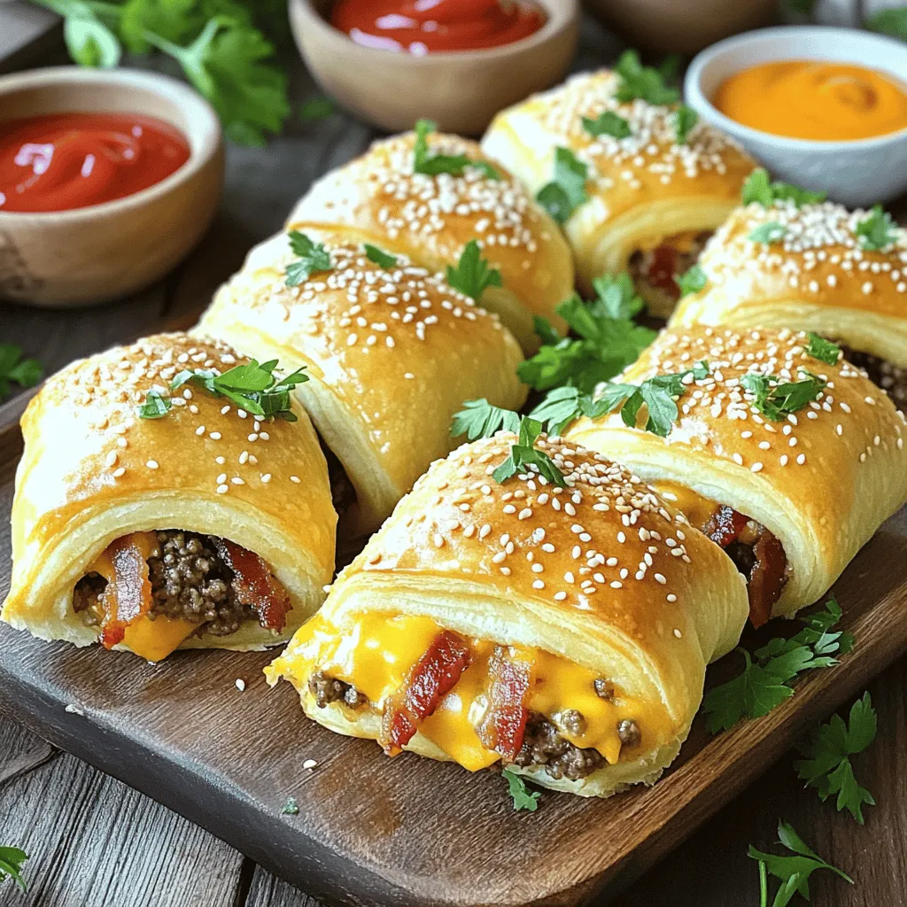 To make Beefy Bacon Cheeseburger Bombs, you need a few key ingredients. These are simple but pack a lot of flavor.