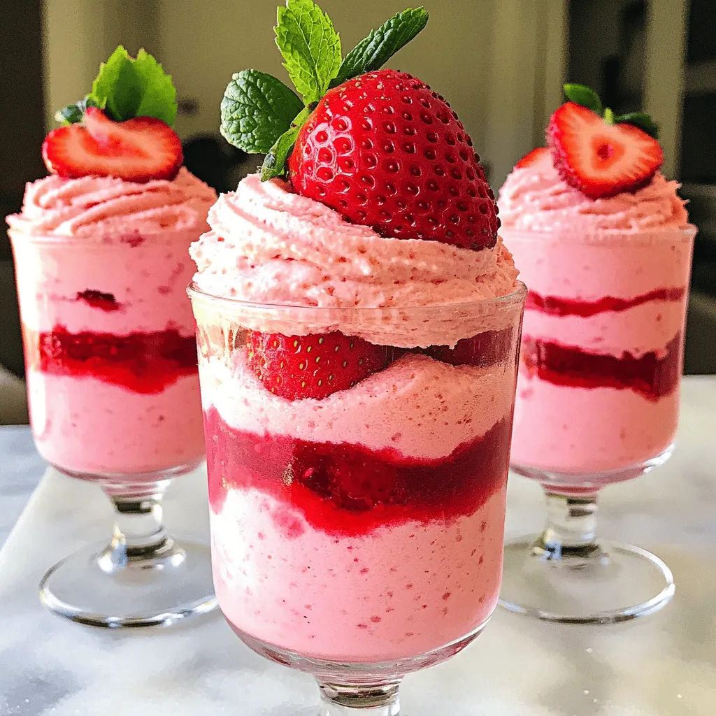 - 2 cups fresh strawberries - 3 tablespoons sugar - 1 teaspoon lemon juice - 1 cup heavy whipping cream - 1 tablespoon gelatin powder - 3 tablespoons cold water - 1 teaspoon vanilla extract - Optional: Fresh mint leaves for garnishing