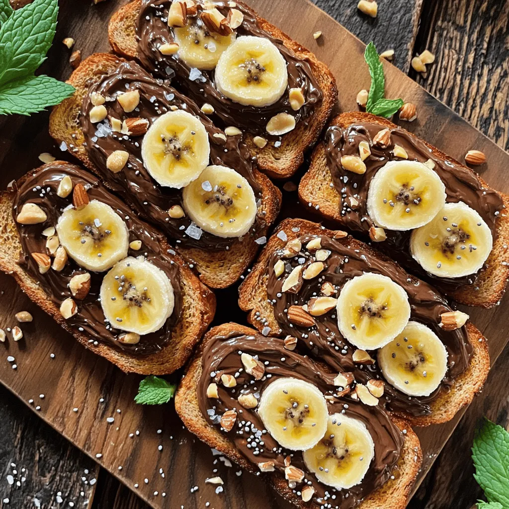 Chocolate Hazelnut Banana Toast Simple and Tasty Treat