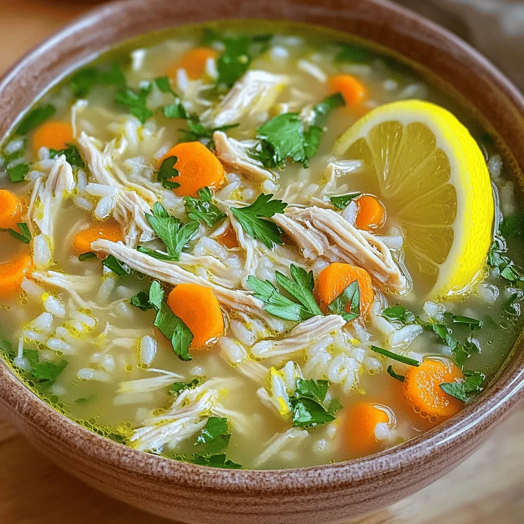 The right ingredients make a big difference in your Chicken Lemon Rice Soup recipe. Here’s what you need to gather.