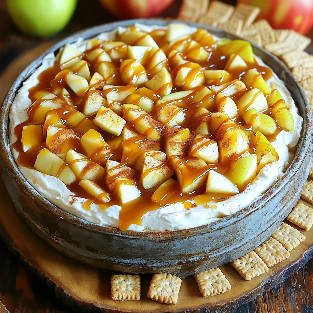 Caramel Apple Pie Dip with Graham Crackers Delight