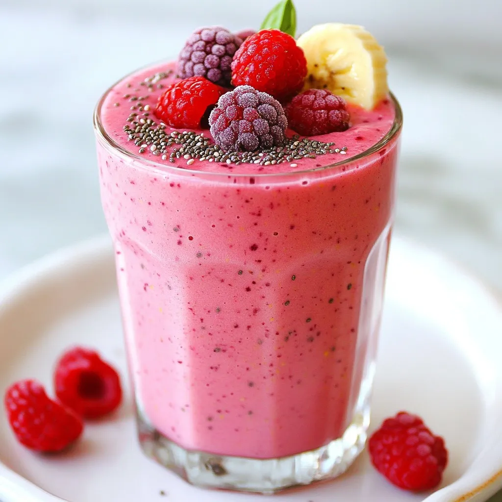 Berry Coconut Smoothie Refreshing and Nourishing Drink