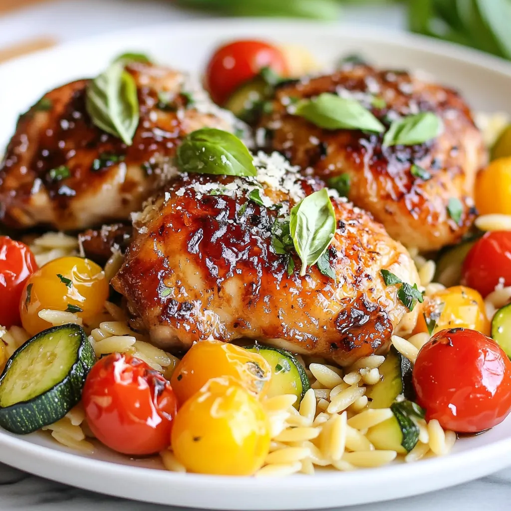 One Pan Balsamic Chicken Orzo Flavorful Family Meal