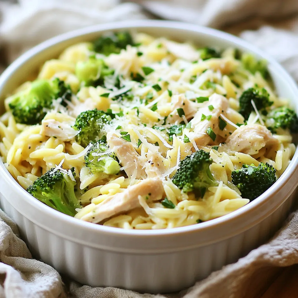 Creamy Chicken Broccoli Orzo Flavorful One-Pot Meal