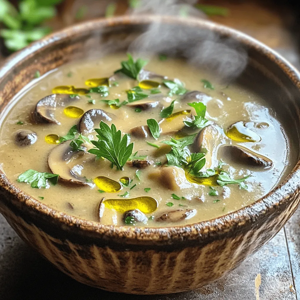 To make a dairy-free mushroom soup, you need a few key ingredients. First, choose the right mushrooms. Shiitake, cremini, or a mix of these work best. They add rich flavor and texture.