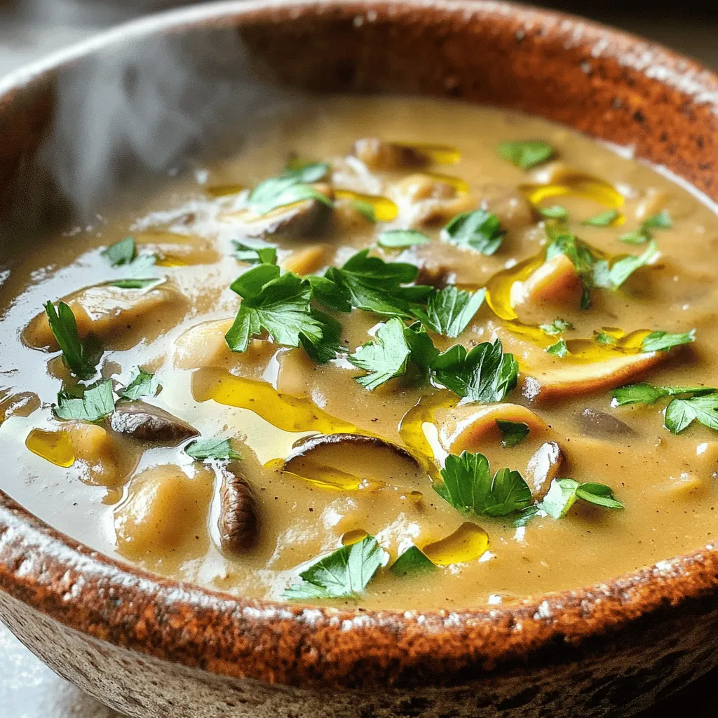 Quick and Creamy Mushroom Soup Without Dairy Delight