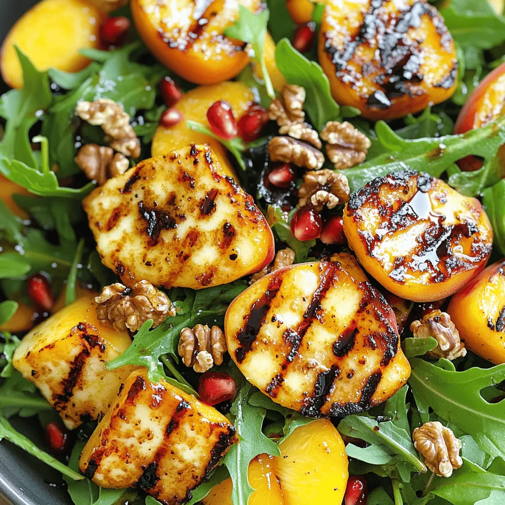 Grilled Halloumi Peach Salad Fresh and Flavorful Delight