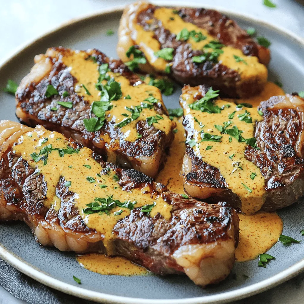 Steak with Bourbon Garlic Cream Sauce Irresistible Recipe