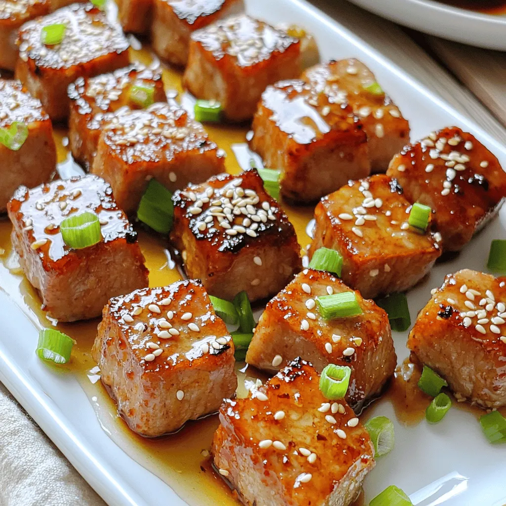 Garlic pork bites are small pieces of pork, packed with flavor. They are easy to make and taste amazing. The recipe combines tender pork with garlic, soy sauce, and honey. This mix creates a sweet and savory dish that everyone loves.