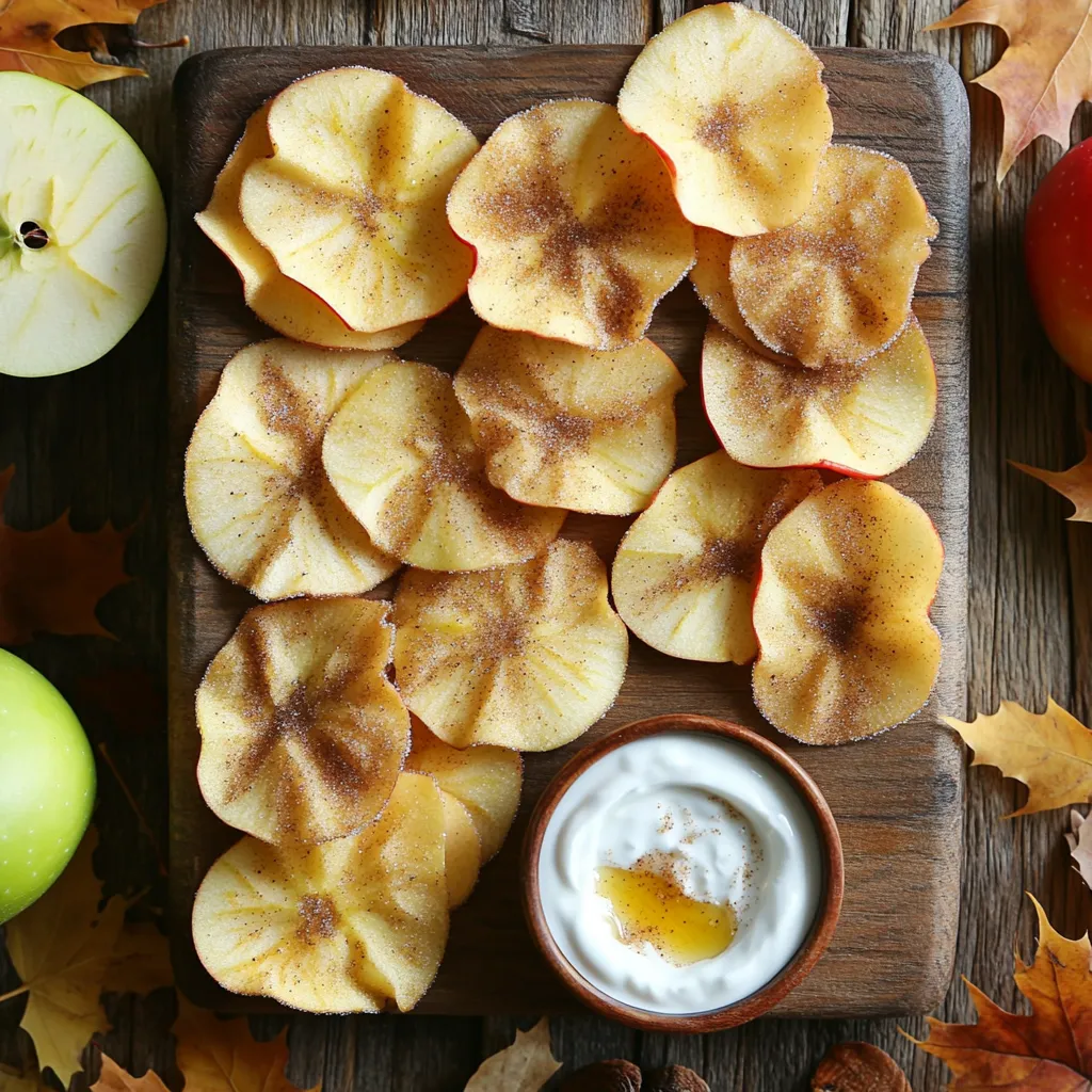 Cinnamon Sugar Apple Chips with Dip Delightful Snack